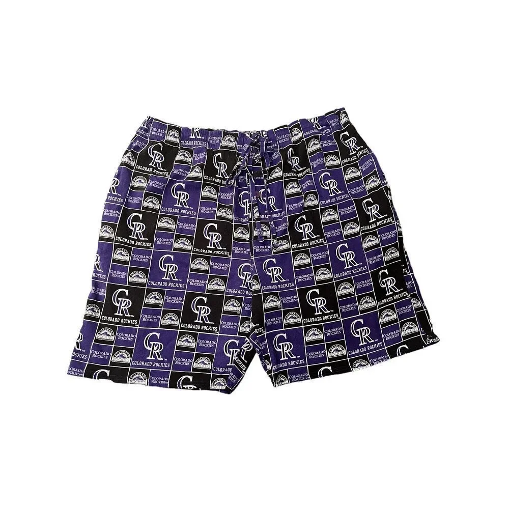 MLB Colorado Rockies Baseball Men's Pajama Lounge Shorts Size 2XL - Picture 1 of 4